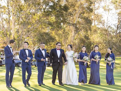 Brisbane Golf Club Weddings Joy & Ivan Golf Course Bridal Party