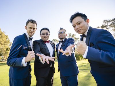 Brisbane Golf Club Weddings Joy & Ivan Golf Course Groomsman