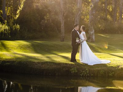 Brisbane Golf Club Weddings Joy & Ivan Golf Course Photo Couple