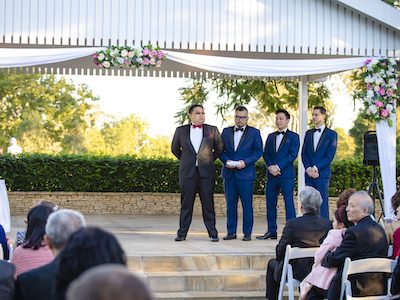 Brisbane Golf Club Weddings Joy & Ivan Wedding Ceremony waiting for Bride